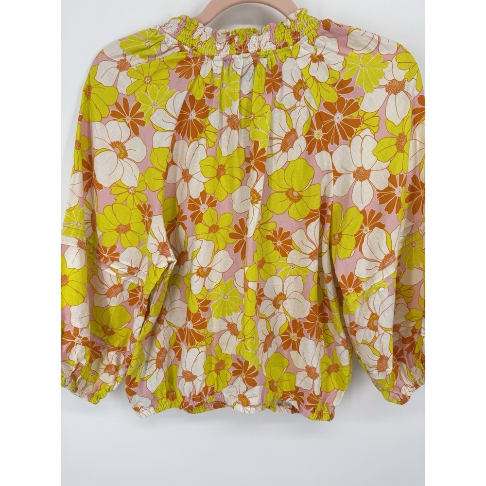 Sanctuary Don't Forget Floral Blouse Sunny Days 70s Boho Peasant Top Size S - Picture 8 of 8